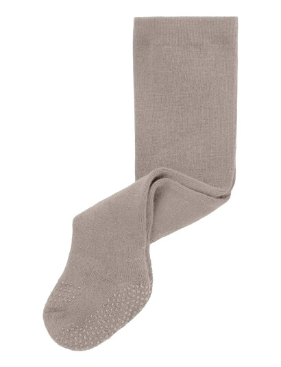 name it Nbmwak Wo/Bl Pantyhose Solid Non Skid - Beige - 74-80