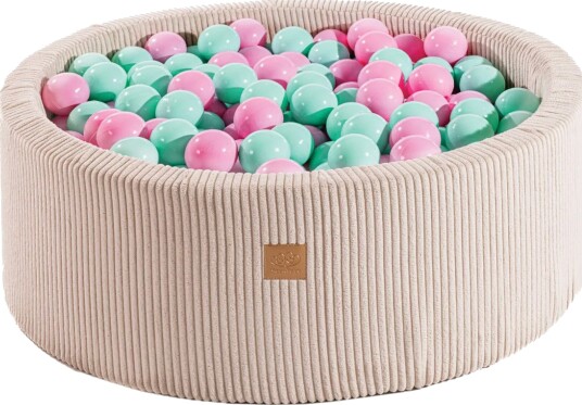 Meowbaby Aesthetic Ballbasseng Ecru Mint/Light Pink