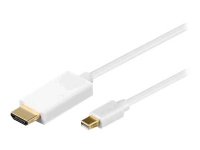 MicroConnect - Adapterkabel - Mini DisplayPort hann til HDMI hann - 2 m - hvit - 4 K 60 Hz (4096 x 2160) støtte