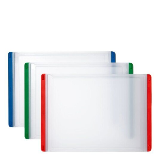 Oxo - Skjærebrett 33x23 cm 3 stk blå/grønn/rød