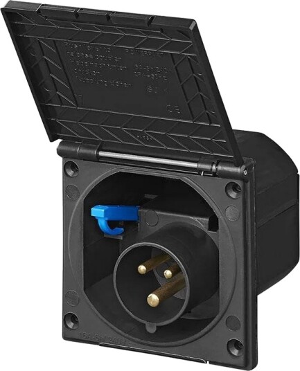 ProPlus 112203856 Innfelt CEE-kontakt - 105x105 mm, 16A, IP44 - Svart