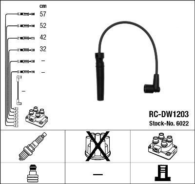 Tennplugg kabelsett NGK 6022