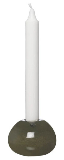 Ernst lysestake, glass Ø7,5 cm Grønn