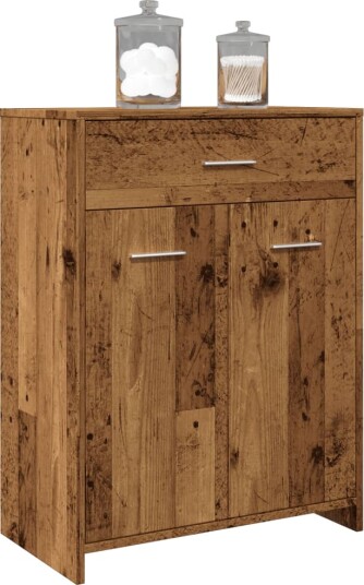Baderomsskap gammelt tre 60x33x80 cm konstruert tre 8721158437440