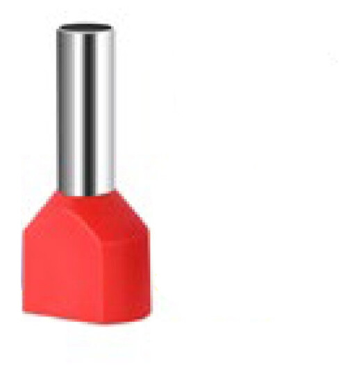 Tylle | Ledningsavslutter for 2 ledere 100 stk Rød tylle for 2×4.0mm²