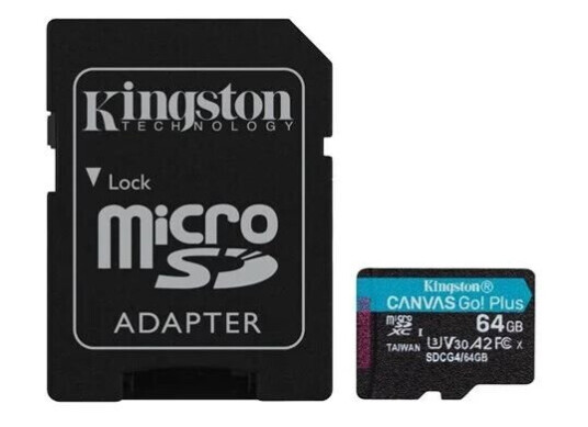 Kingston Canvas Go! Plus microSD/SD   200MB/s   64GB