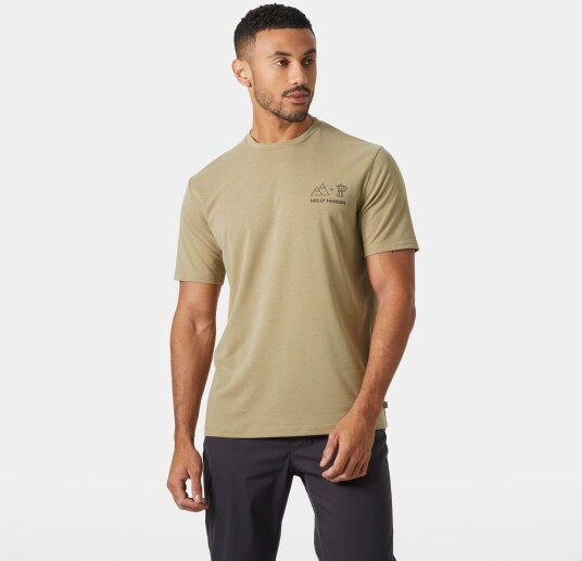 Helly Hansen Menn Skog Recycled Graphic T skjorte Beige S