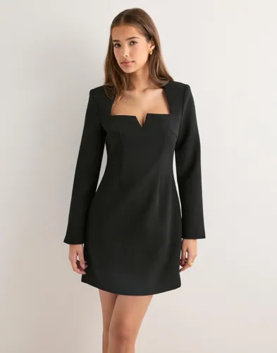 Malina Svart Amela Embellished Jersey Midi Dress