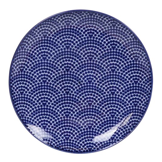 Tokyo Design Studio Nippon Blue tallerken 20 cm dots Tokyo Design Studio Nippon Blue tallerken 20 cm dots