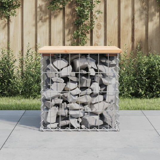 vidaXL Hagebenk gabiondesign 43x44x42 cm heltre furu vidaXL Hagebenk gabiondesign 43x44x42 cm heltre furu