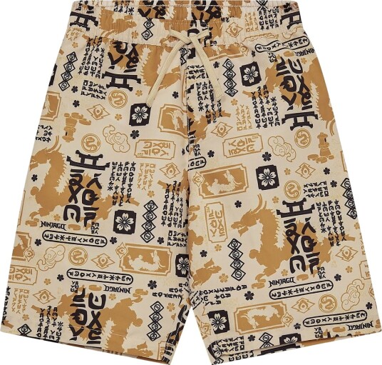 LEGO® Ninjago Badeshorts LwAiko Mørk Off White m. Trykk LEGO® Wear 10 år 140 Badetøy Beige Brun LEGO® Ninjago Badeshorts LwAiko Mørk Off White m. Trykk LEGO® Wear 10 år 140 Badetøy Beige Brun