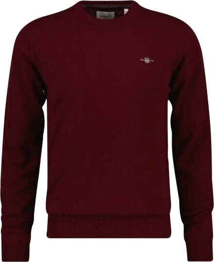 Gant Superfine Lambswool C Neck   Burgundy   M