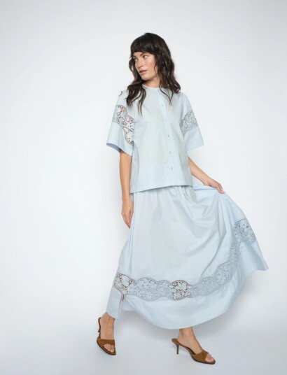 MOS MOSH Mmredu Cotoni Skirt Blue S