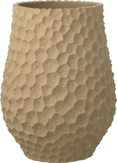 J Line Flwrpot Dents+Outdoor Tau L   Beige   H48CM