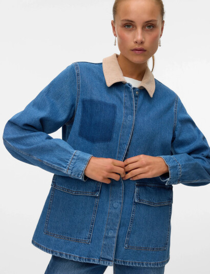 Vero Moda Vmenya Ls Workwear Jacket - Blue - XS
