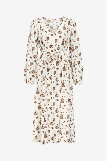 Object Kjole objKristi 3/4 Re Long Shirt Dress Beige Object Kjole objKristi 3/4 Re Long Shirt Dress Beige