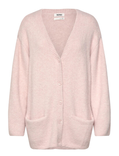 Monki Boxy Knitted Cardigan - Pink - S