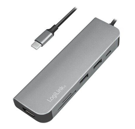 LogiLink USB 3.2 Gen 1 docking station 6-port PD with cable LogiLink USB 3.2 Gen 1 docking station 6-port PD with cable