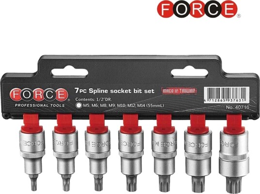 FORCE 40716 Pipenøkkelsett