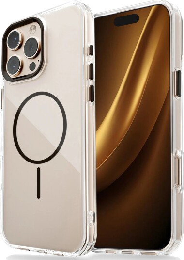 TFO Clear Thin Mag Deksel for iPhone 16 Pro Max - 6,9" Svart