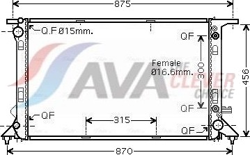 AVA COOLING SYSTEMS AIA2309 Radiator motorkjøling