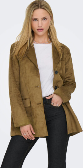 ONLY Onltulip Faux Suede Blazer Coat Otw - Brown - S ONLY Onltulip Faux Suede Blazer Coat Otw - Brown - S