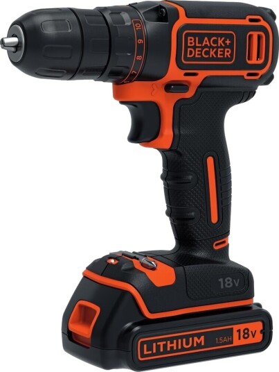 Black And Decker Drill 18v Med Batteri Dreiemoment 30nm Batterier 1stk 1 5ah Bdcdc18 Black And Decker Drill 18v Med Batteri Dreiemoment 30nm Batterier 1stk 1 5ah Bdcdc18
