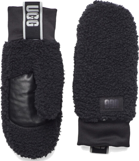 UGG Fluff Mitten With Logo Sort L/XL