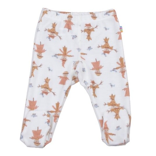 Joha Scarecrow ull/bambus leggings med fot - korall Joha Scarecrow ull/bambus leggings med fot - korall