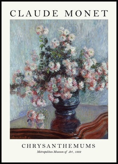 Monet Chrysanthemums Plakat Plakat / 40x50cm Monet Chrysanthemums Plakat Plakat / 40x50cm