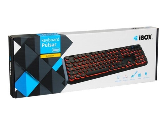 Ibox Pulsar - Tastatur - Bakgrunnsbelyst - Usb - Qwerty - Svart Ibox Pulsar - Tastatur - Bakgrunnsbelyst - Usb - Qwerty - Svart