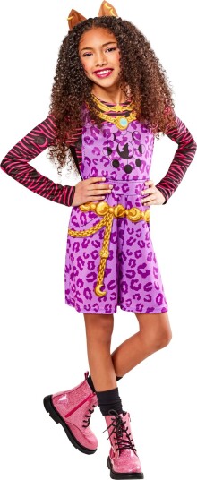 Rubies Monster High kostyme Clawdeen Wolf 122 128 cm Rubies Monster High kostyme Clawdeen Wolf 122 128 cm