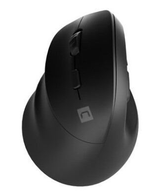 Natec Crake 2, Venste-Hendt, Vertikalt Design, Optisk, Bluetooth, 2400 Dpi, Sort