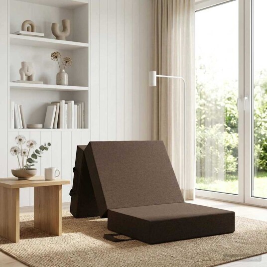 vidaXL Sammenleggbar sofabed 75 x 67 x 45 cm Gråbrun vidaXL Sammenleggbar sofabed 75 x 67 x 45 cm Gråbrun