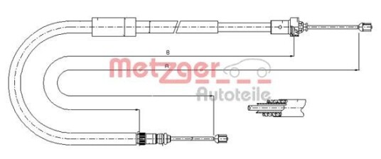 Metzger Tautrekk parkeringsbrems METZGER 11.6664