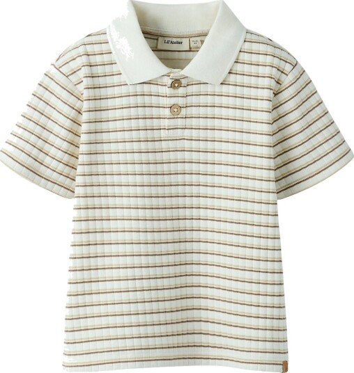Lil"Atelier Nmmhaldur Ss Loose Polo Lil Cream 98 Lil"Atelier Nmmhaldur Ss Loose Polo Lil Cream 98
