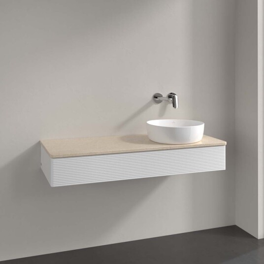 Villeroy & Boch  Antao Servantskap med 1 skuff 120x50x19 cm m/lys Hvit Blank/Crème