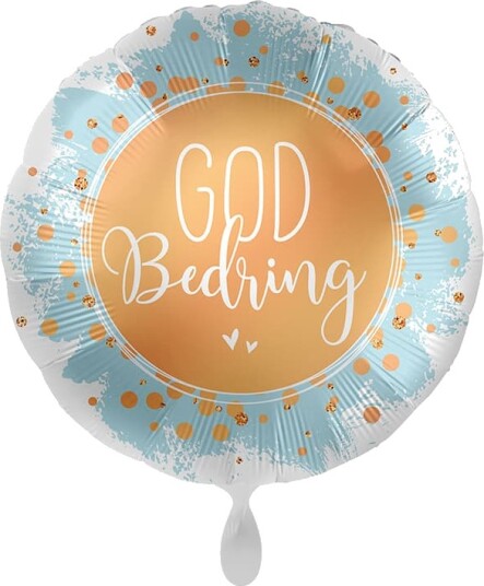Ballong & Party Folieballong Standard God Bedring Gull og Blå PR70451-NOR-1