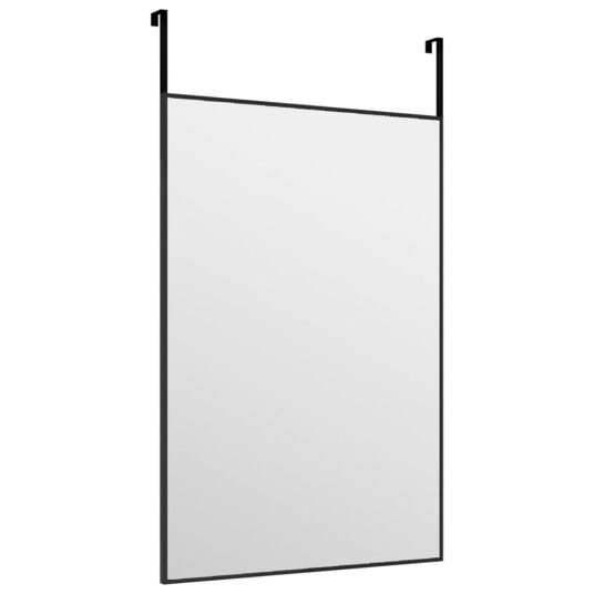 vidaXL Dørspeil svart 40x60 cm glass og aluminium