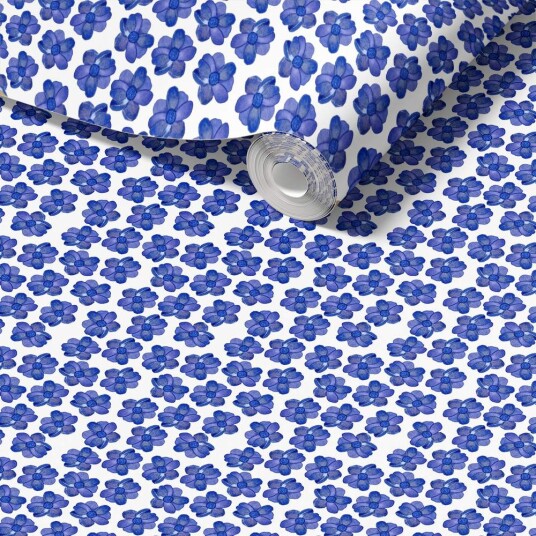 Namly Design Contact Paper Blått Blomstermønster / Peel and Stick CPR8CGNQR