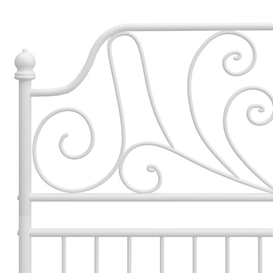 vidaXL Sengeramme hvit metall 120x200 cm