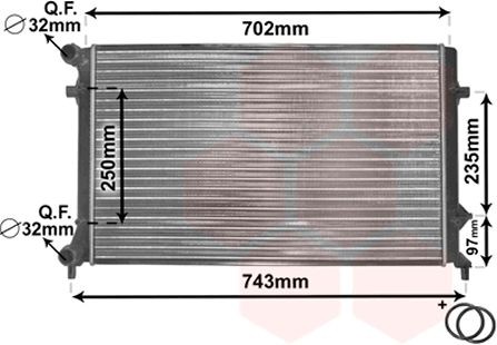 Radiator VAN WEZEL 58002204 Radiator VAN WEZEL 58002204