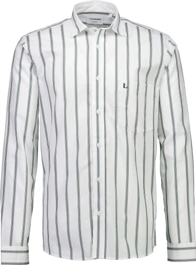 Lindbergh Striped Dobby Shirt L/S White S