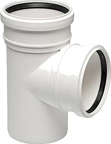 Uponor Decibel Grenrør 75/50 Mm 88,5° Med 2 Muffer