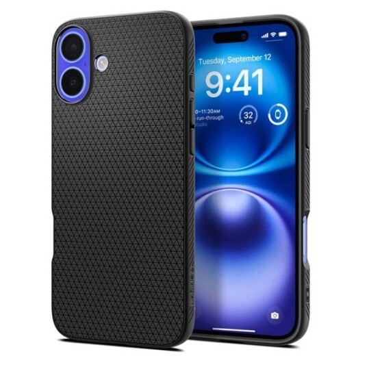 Spigen Liquid Air TPU-deksel til iPhone 16 Plus - Svart