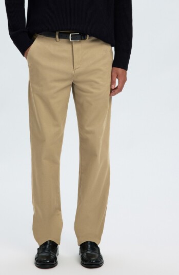Selected Slm196 Straight Miles Twill Pant Noos Beige 33 x 34