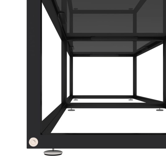 vidaXL TV-benk svart 180x40x40,5 cm herdet glass