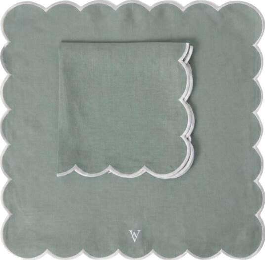 Von Norten Grace Scallop tøyserviett lin 45 cm 2 stk Florence Von Norten Grace Scallop tøyserviett lin 45 cm 2 stk Florence