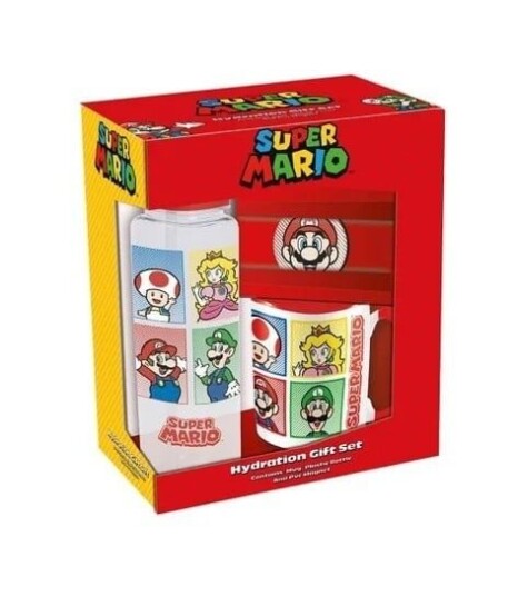 Pyramid International SUPER MARIO 4 FARGER GAVESETT PLASTFLASKE KRUS OG MAGNET V2