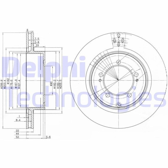 Bremseskive DELPHI BG3811 Bremseskive DELPHI BG3811